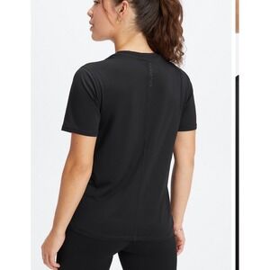 J24 NWT Fabletics Phoenix Lite Short-Sleeve Top Black Crewneck Sz XXL